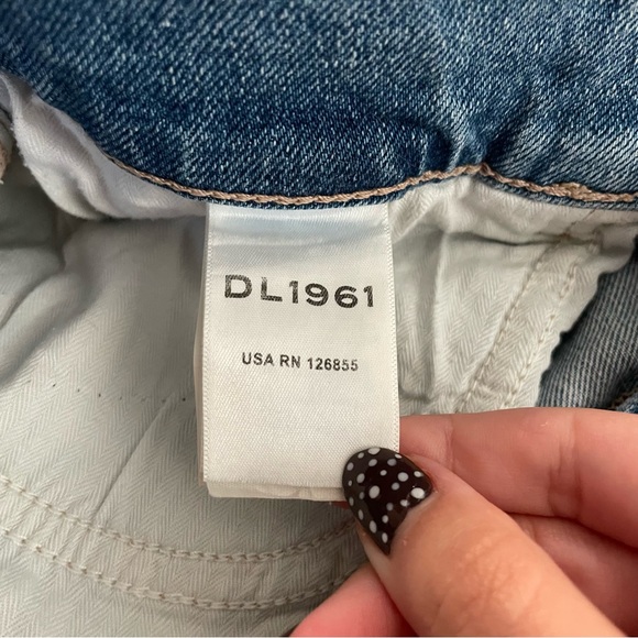 DL1961 Hepburn High Rise Vintage Wide Leg Jeans Reef Light Wash Size 30 - Picture 6 of 12